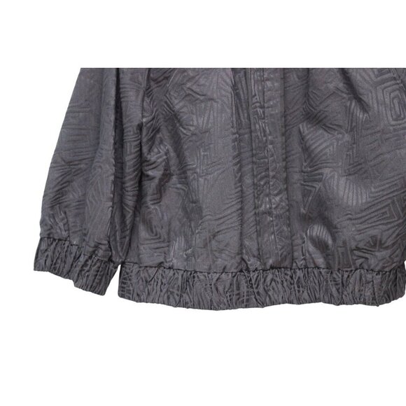 St. John Jacket Size Medium Textured Puff Sleeve Black Career Business Luxury - Picture 11 of 14